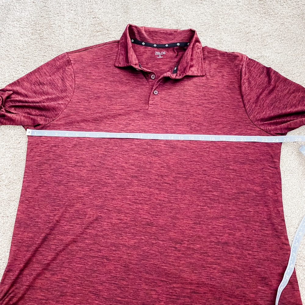 Zelos Maroon Athletic Collared Button Up Shirt - image 8
